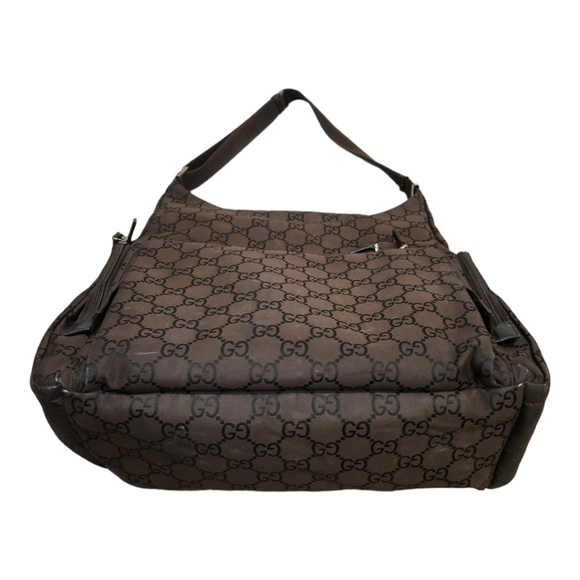 GUCC INylon Monogram Extra Large Satchel Dark Brown - Picture 10 of 16